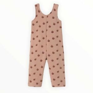 ZARA Baby Girl Faux Fur Lined Apple Jumpsuit 12-18M NWT
